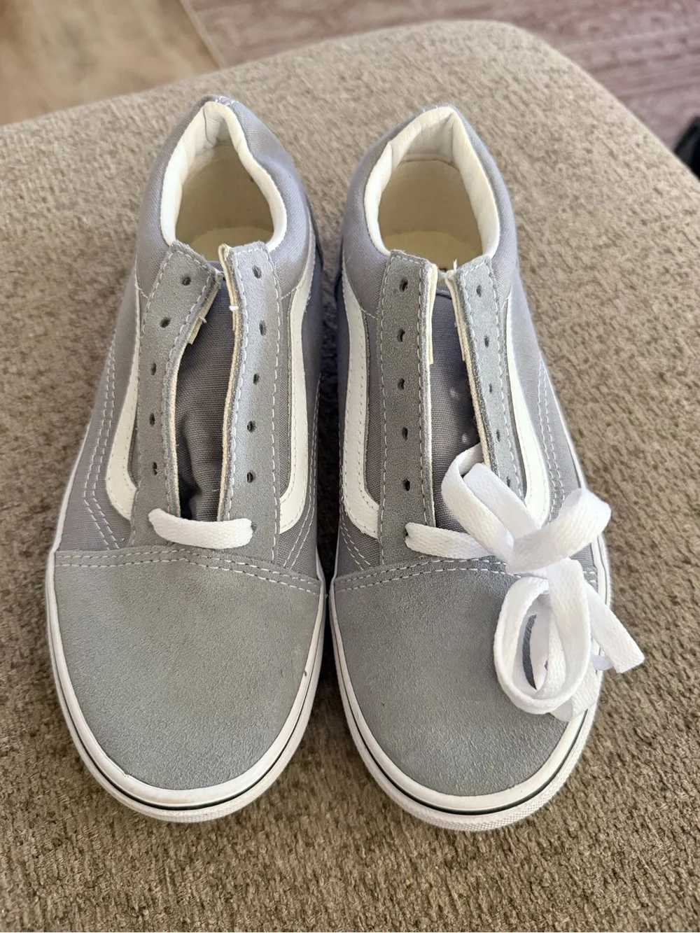Vans Kids Grey & White Skate Sneakers